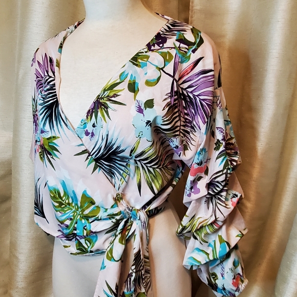 Printed puffed sleeve blouse - Picture 4 of 4